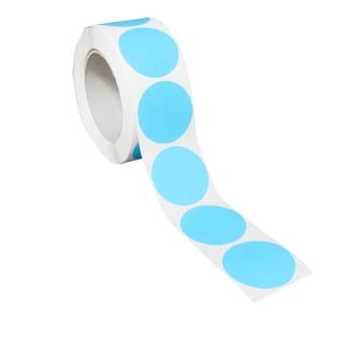 Coloured adhesive discs made of paper light blue | 40 mm