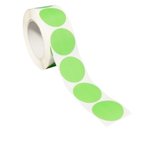 Coloured adhesive discs made of paper light green | 40 mm