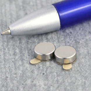 Disc magnets neodymium, self-adhesive, 8 mm x 3 mm, N35 