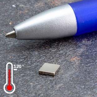 Block magnets neodymium, nickel-plated 5 x 5 mm | 1 mm