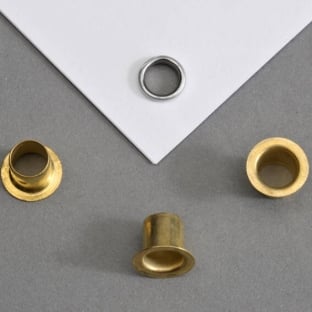 Metal eyelets no. 271, ⌀ 6mm, brass-plated 