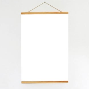 Wooden poster hangers, with suspension cord and magnetic fastening 710 mm | Pine