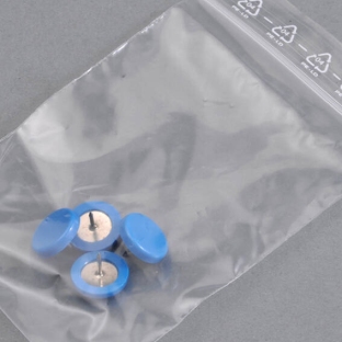Poster pins, ø = 15 mm, blue, 4 pieces in zip lock bag (1 Bag) 