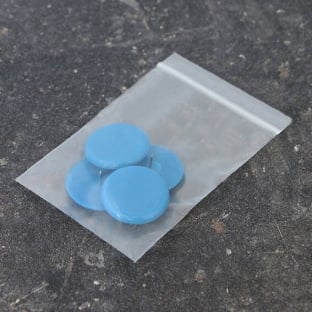Poster pins, ø = 30 mm, blue, 4 pieces in zip lock bag (1 Bag) 