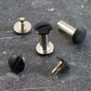 Binding screws, black painted 10 mm