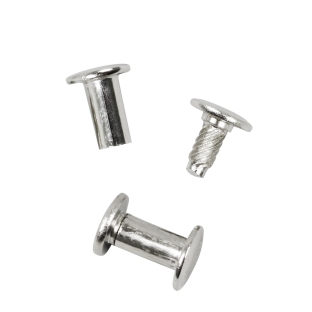 Binding screws with hammertop, nickel-plated 10 mm