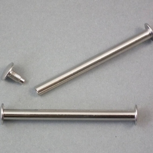 Binding screws with hammertop, nickel-plated 115 mm