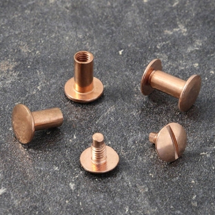 Binding screws, copper-plated 12 mm