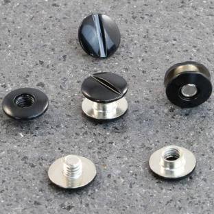 Binding screws, black painted 2 mm