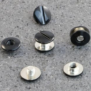 Binding screws, black painted 3 mm