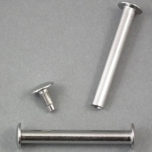 Binding screws with hammertop, nickel-plated 40 mm