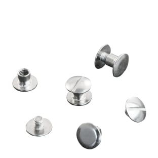 Binding screws, nickel-plated 5 mm | sleeve nut with smooth head, screw with slotted head