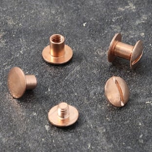 Binding screws, copper-plated 5 mm
