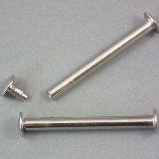 Binding screws with hammertop, nickel-plated 60 mm