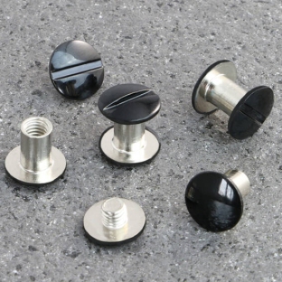 Binding screws, black painted 7 mm
