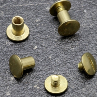 Binding screws, brass-plated 