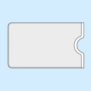 Credit card holders, 59 x 88 mm, frosted-transparent 