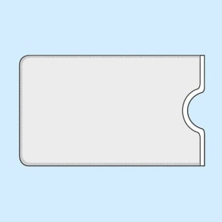 Credit card holders, 59 x 91, transparent clear 