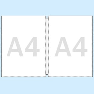 Double protective covers for menu cards A4 smooth