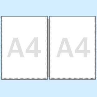 Double protective covers for menu cards A4 grained