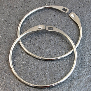 Metal binding rings, 90 mm, nickel-plated 