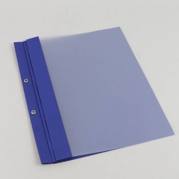 Balance sheet folder A4, 2 eyelets, 8 file solution, leather board blue