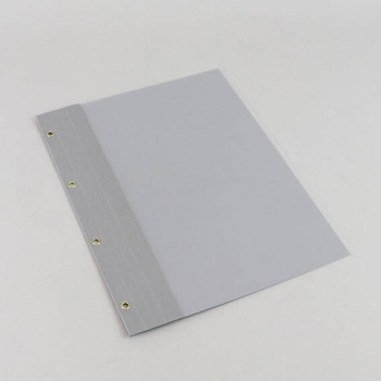 Balance sheet folder A4, 4 eyelets, quick staple, high gloss cardboard grey