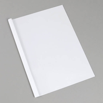 Thermal binding folder A4, cardboard, up to 150 sheets, white 15 mm