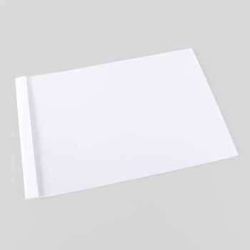 Thermal binding folder A4 landscape, cardboard, up to 40 sheets, white 4 mm 