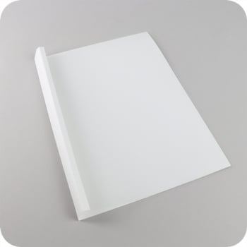 Thermal binding folder A4, high gloss cardboard, 200 sheets, white 20 mm