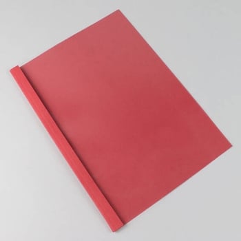 Thermal binding folder A4, leather board, 40 sheets, red | 4 mm  | 230 g/m²