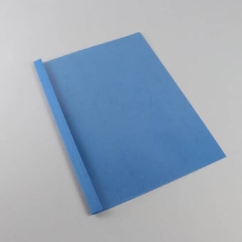 Thermal binding folder A4, linen board, 80 sheets, blue | 8 mm | 250 g/m²