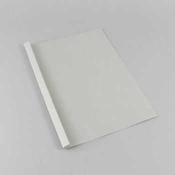 Thermal binding folder A4, leather board, 80 sheets, grey | 8 mm | 250 g/m²