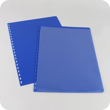 Cover SET A4, with pocket, pre-punched, blue