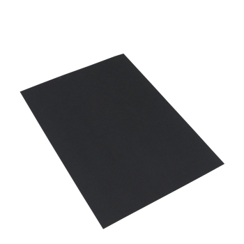 Cardboard back cover A4, linen structure black