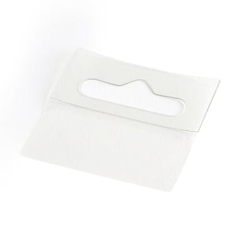 Hanging tabs with euro hole, 50 x 50 mm, flexible (roll with 500 pieces) 