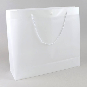 Carrying bag with press stud, 41 x 36 x 12 cm, matt transparent 