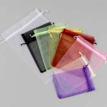Organza bags with satin ribbon-drawstring 