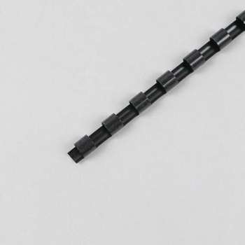 Plastic binder spines A4, round 6 mm | black