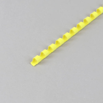 Plastic binder spines A4, round 6 mm | yellow