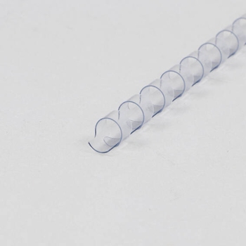 Plastic binder spines A4, round 8 mm | transparent