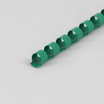Plastic binder spines A4, round 8 mm | green