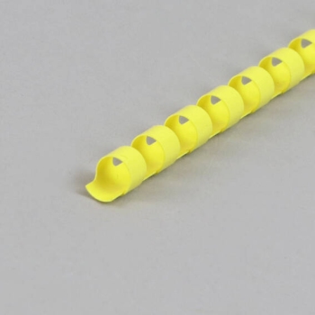 Plastic binder spines A4, round 8 mm | yellow