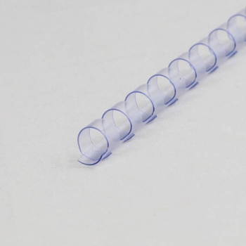 Plastic binder spines A4, round 10 mm | transparent