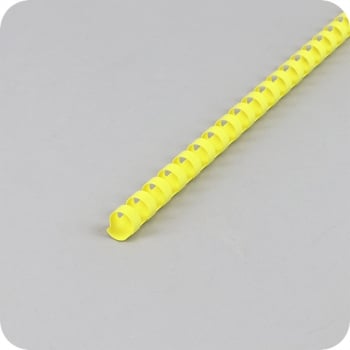 Plastic binder spines A4, round 12 mm | yellow