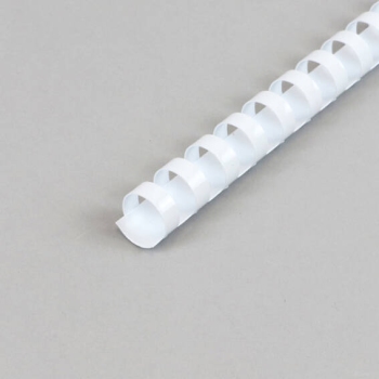 Plastic binder spines A4, round 16 mm | white