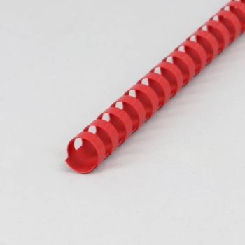 Plastic binder spines A4, round 16 mm | red