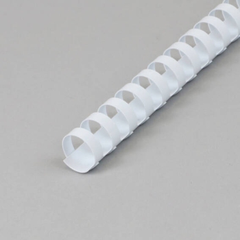 Plastic binder spines A4, round 19 mm | white