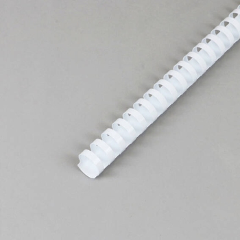 Plastic binder spines A4, oval 22 mm | white