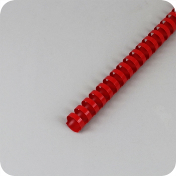 Plastic binder spines A4, oval 22 mm | red